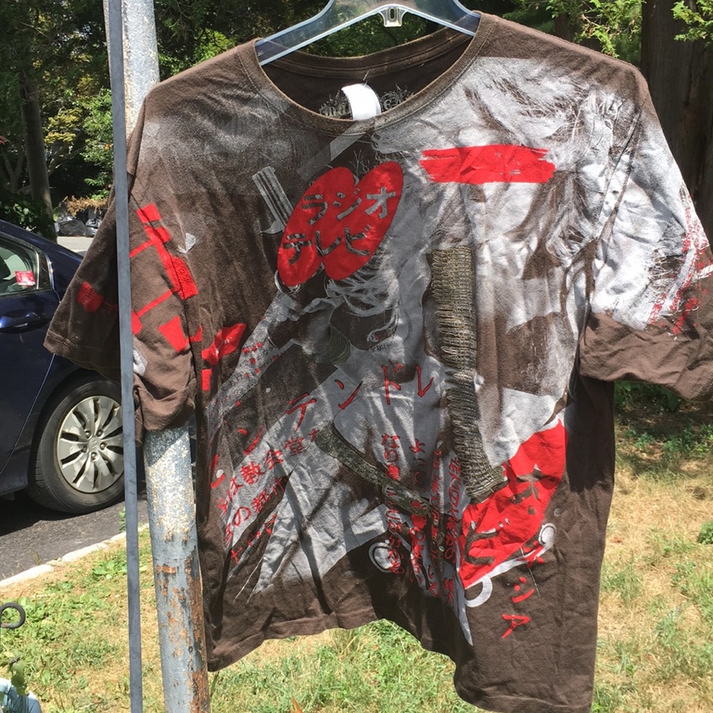 Mukawear graphic tee brown/red size 2x Japanese